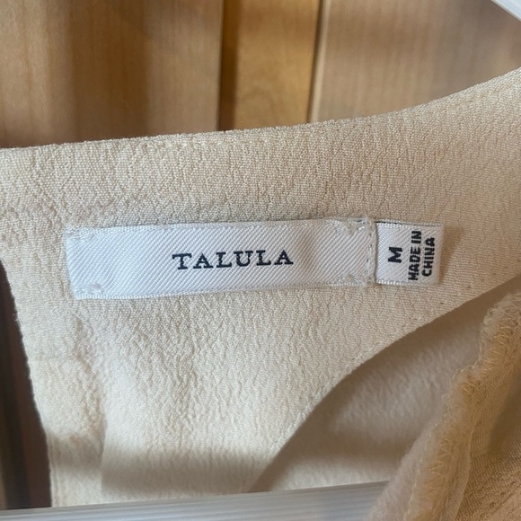 Talula Cream Ruffle Long Sleeve Blouse – Size M, 100% Rayon - Picture 4 of 7